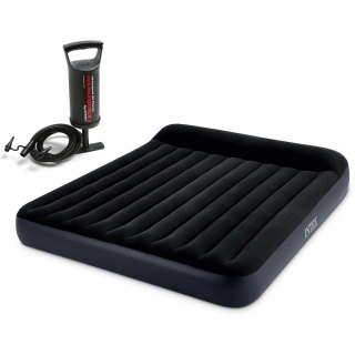 MATERAC DMUCHANY 203X183X25 CM Z POMPKĄ TŁOKOWĄ INTEX 64144