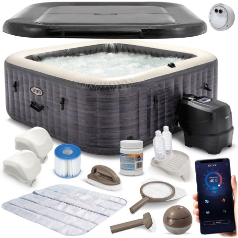 DMUCHANE SPA Z HYDROMASAŻEM 4 OSOBOWE INTEX 28450 + GENERATOR CHLORU