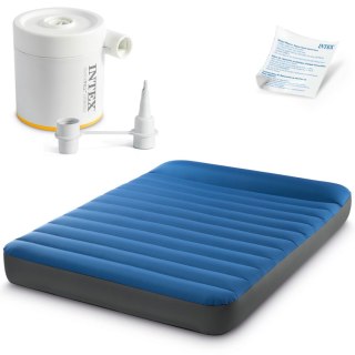 MATERAC DMUCHANY 191X137X22 CM Z POMPKĄ ELEKTRYCZNĄ INTEX 64012