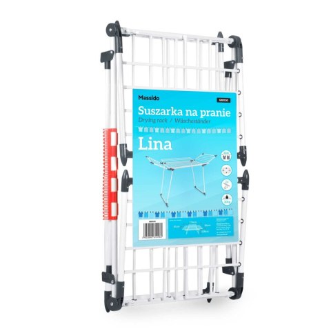 SUSZARKA NA PRANIE STOJĄCA ROZKŁADANA LINA 22 MB BIAŁA