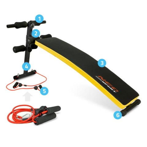 ŁAWECZKA SKOŚNA DO ĆWICZEŃ Z EKSPANDERAMI NEO-SPORT NS-08G