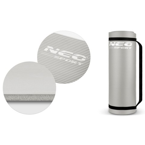 MATA DO ĆWICZEŃ 183 X 60 CM NEO-SPORT - 192200 SZARA