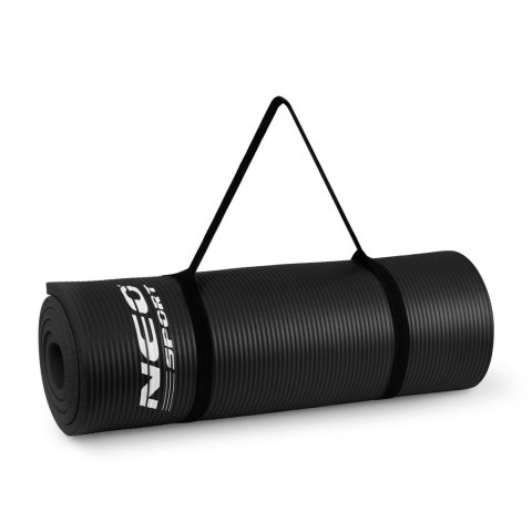 MATA DO ĆWICZEŃ GRUBA 183 X 60 CM NEO-SPORT - 192300 CZARNA