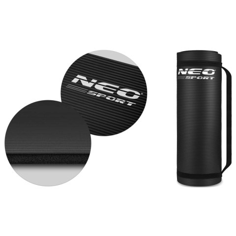 MATA DO ĆWICZEŃ GRUBA 183 X 60 CM NEO-SPORT - 192300 CZARNA