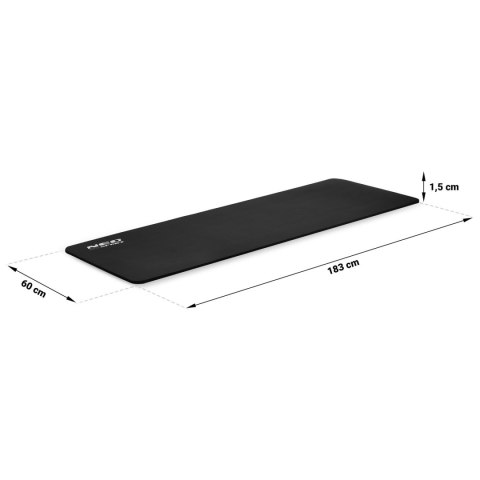 MATA DO ĆWICZEŃ GRUBA 183 X 60 CM NEO-SPORT - 192300 CZARNA