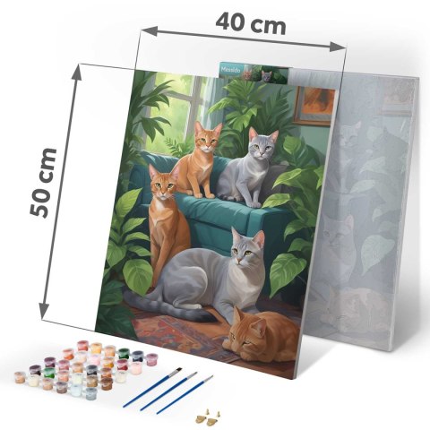 OBRAZ DO MALOWANIA PO NUMERACH 40X50 CM MASSIDO KOTY