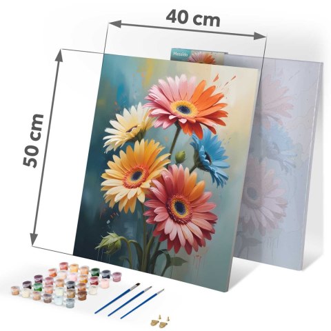 OBRAZ DO MALOWANIA PO NUMERACH 40X50 CM MASSIDO KWIATY
