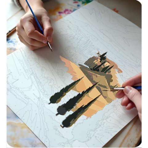 OBRAZ DO MALOWANIA PO NUMERACH 40X50 CM MASSIDO PEJZAŻ