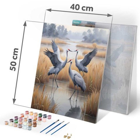 OBRAZ DO MALOWANIA PO NUMERACH 40X50 CM MASSIDO ŻURAWIE