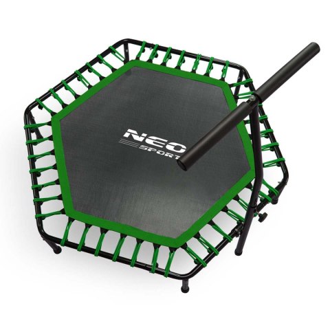 TRAMPOLINA FITNESS Z UCHWYTEM 127 CM NEO-SPORT - SZEŚCIOKĄTNA ZIELONA