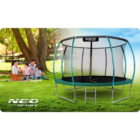 TRAMPOLINA OGRODOWA PROFILOWANA 12FT/374CM Z SIATKĄ WEWNĘTRZNĄ NEO-SPORT
