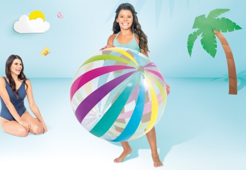 DMUCHANA PIŁKA PLAŻOWA DUŻA JUMBO 107CM INTEX 59065 DMUCHANA PIŁKA PLAŻOWA DUŻA JUMBO 107CM INTEX 59065