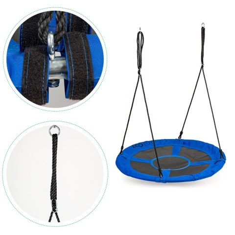 HUŚTAWKA OGRODOWA BOCIANIE GNIAZDO 100CM ECOTOYS NIEBIESKA