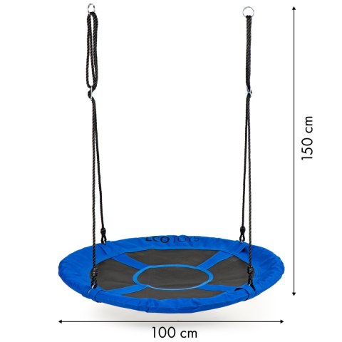 HUŚTAWKA OGRODOWA BOCIANIE GNIAZDO 100CM ECOTOYS NIEBIESKA