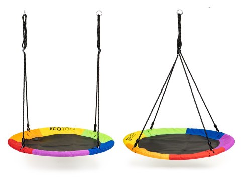 HUŚTAWKA OGRODOWA BOCIANIE GNIAZDO 100CM ECOTOYS WIELOKOLOROWA