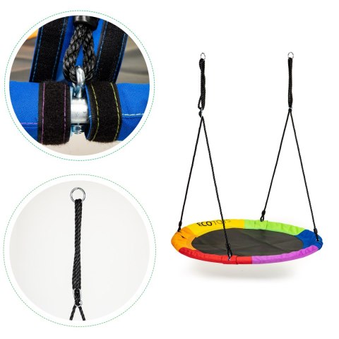 HUŚTAWKA OGRODOWA BOCIANIE GNIAZDO 100CM ECOTOYS WIELOKOLOROWA