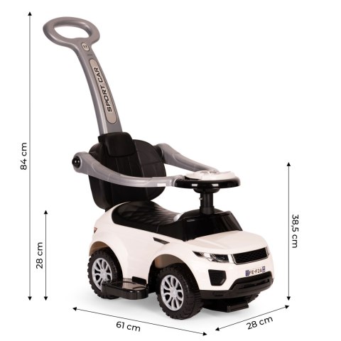 JEŹDZIK CHODZIK PCHACZ 3W1 AUTKO SUPER CAR BIAŁY