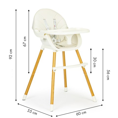 KRZESEŁKO FOTELIK DO KARMIENIA 2W1 BEŻOWE ECOTOYS