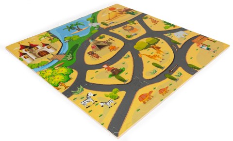 MATA PIANKOWA DLA DZIECI PUZZLE SAFARI 9EL 93X93CM ECOTOYS MATA PIANKOWA DLA DZIECI PUZZLE SAFARI 9EL 93X93CM ECOTOYS