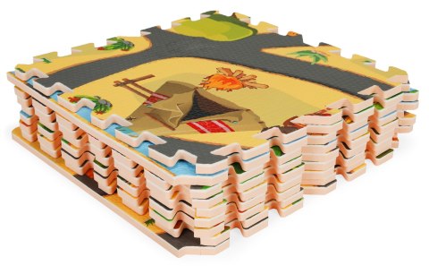 MATA PIANKOWA DLA DZIECI PUZZLE SAFARI 9EL 93X93CM ECOTOYS MATA PIANKOWA DLA DZIECI PUZZLE SAFARI 9EL 93X93CM ECOTOYS