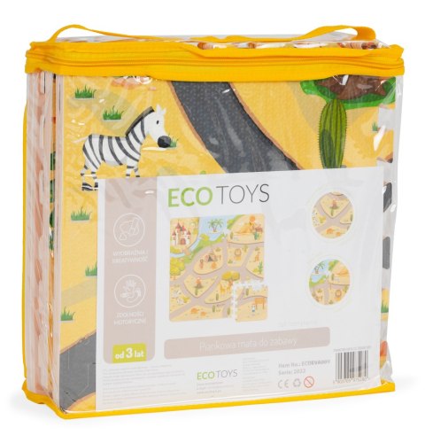 MATA PIANKOWA DLA DZIECI PUZZLE SAFARI 9EL 93X93CM ECOTOYS MATA PIANKOWA DLA DZIECI PUZZLE SAFARI 9EL 93X93CM ECOTOYS