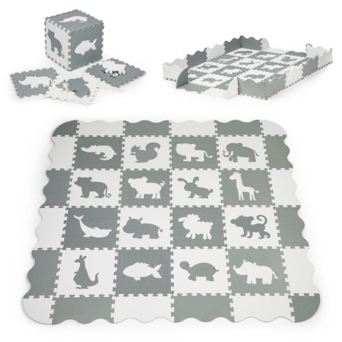 MATA PIANKOWA Z PŁOTKIEM PUZZLE SUCHY BASEN 36 ELEMENTÓW ECOTOYS