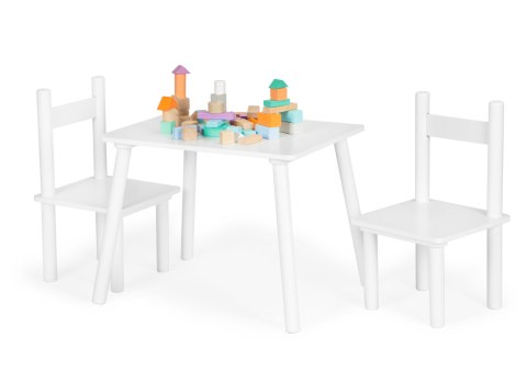 STÓŁ STOLIK +2 KRZESŁA MEBLE DLA DZIECI KOMPLET ECOTOYS