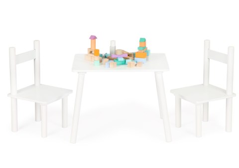 STÓŁ STOLIK +2 KRZESŁA MEBLE DLA DZIECI KOMPLET ECOTOYS