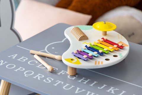 STOLIK Z INSTRUMENTAMI STÓŁ MUZYCZNY CYMBAŁKI +18M ECOTOYS