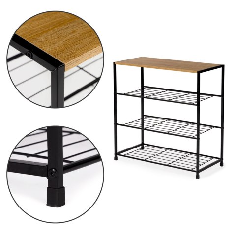 SZAFKA NA BUTY STOJAK REGAŁ PÓŁKA LOFT 3 POZIOMY MODERNHOME SZAFKA NA BUTY STOJAK REGAŁ PÓŁKA LOFT 3 POZIOMY MODERNHOME