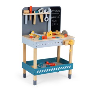 ZABAWKOWY DREWNIANY WARSZTAT Z NARZĘDZIAMI - 47 EL. ECOTOYS