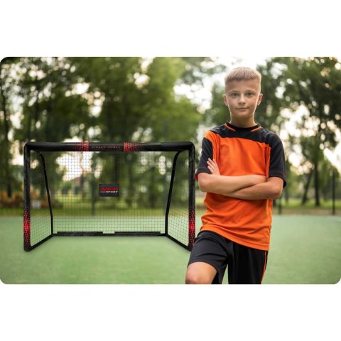 BRAMKA DO PIŁKI NOŻNEJ 180 X 120 X 60 CM NS-463 CZARNO-CZERWONA
