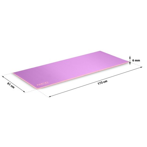 MATA DO ĆWICZEŃ 173 X 61 X 0,6 CM NEO-SPORT - 19203 FIOLETOWO-RÓŻOWA