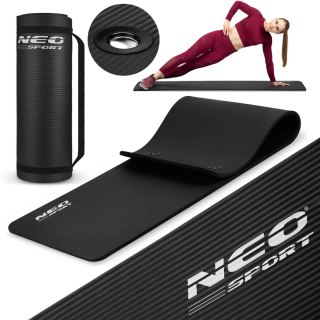 MATA DO ĆWICZEŃ Z OTWORAMI GRUBA 183 X 60 CM NEO-SPORT - 192000 CZARNA