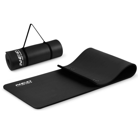 MATA DO ĆWICZEŃ Z OTWORAMI GRUBA 183 X 60 CM NEO-SPORT - 192000 CZARNA
