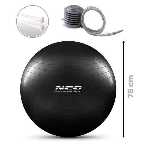 PIŁKA DO ĆWICZEŃ 75 CM NS-952 CZARNA