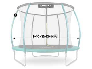 SŁUPEK GÓRNY DO TRAMPOLINY TYPU C 8-14 FT ZIELONY NEO-SPORT