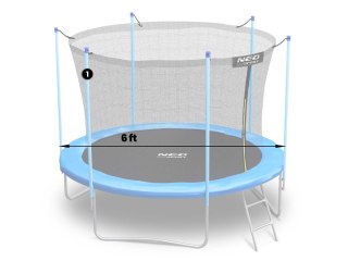 SŁUPEK GÓRNY DO TRAMPOLINY Z SIATKĄ WEWNĘTRZNĄ 6 FT NIEBIESKI NEO-SPORT