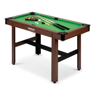 STÓŁ DO GRY W BILARD 122 X 61 X 76 CM NS-807 CIEMNY BRĄZ