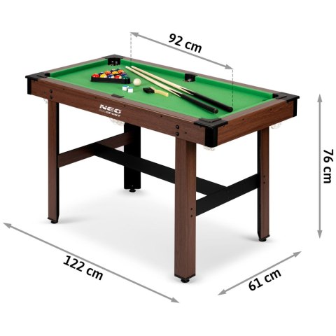 STÓŁ DO GRY W BILARD 122 X 61 X 76 CM NS-807 CIEMNY BRĄZ STÓŁ DO GRY W BILARD 122 X 61 X 76 CM NS-807 CIEMNY BRĄZ