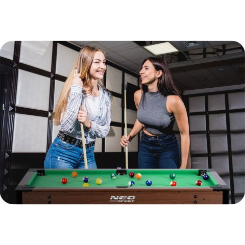 STÓŁ DO GRY W BILARD 122 X 61 X 76 CM NS-807 CIEMNY BRĄZ STÓŁ DO GRY W BILARD 122 X 61 X 76 CM NS-807 CIEMNY BRĄZ