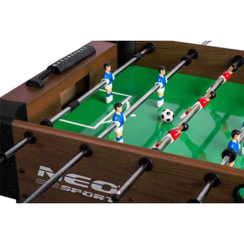STÓŁ DO GRY W PIŁKARZYKI NEOSPORT 118X61X79 CM NS-804 CIEMNY BRĄZ