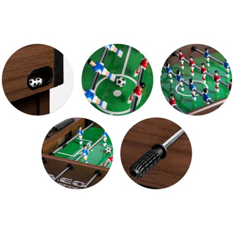 STÓŁ DO GRY W PIŁKARZYKI NEOSPORT 118X61X79 CM NS-804 CIEMNY BRĄZ