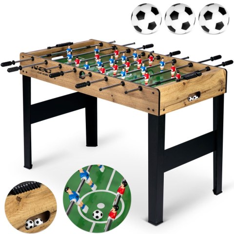 STÓŁ DO GRY W PIŁKARZYKI NEOSPORT 118X61X79CM NS-805 DREWNIANY