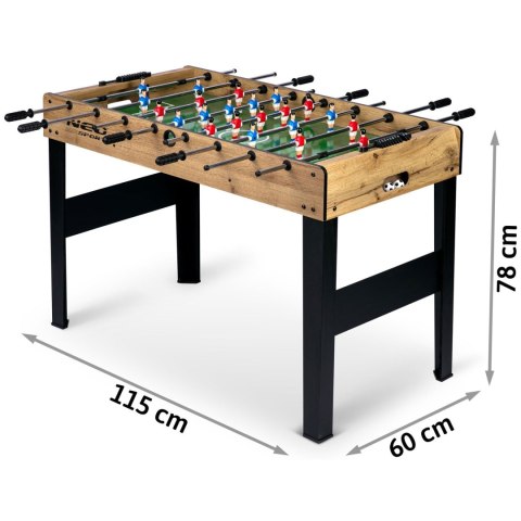 STÓŁ DO GRY W PIŁKARZYKI NEOSPORT 118X61X79CM NS-805 DREWNIANY