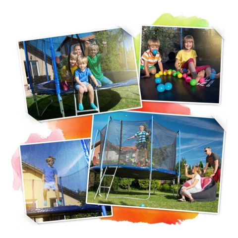 TRAMPOLINA OGRODOWA 12FT/374CM Z SIATKĄ WEWNĘTRZNĄ I DRABINKĄ NEO-SPORT