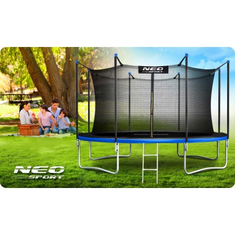TRAMPOLINA OGRODOWA 13FT/404CM Z SIATKĄ WEWNĘTRZNĄ I DRABINKĄ NEO-SPORT