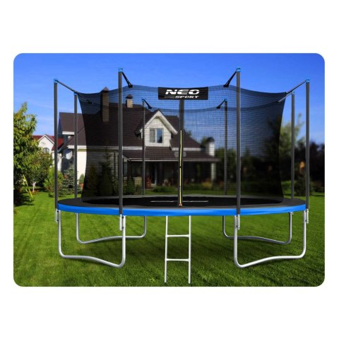 TRAMPOLINA OGRODOWA 15FT/465CM Z SIATKĄ WEWNĘTRZNĄ I DRABINKĄ NEO-SPORT