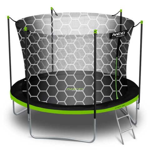 TRAMPOLINA OGRODOWA 8FT/252CM Z SIATKĄ WEWNĘTRZNĄ I DRABINKĄ NEO-SPORT