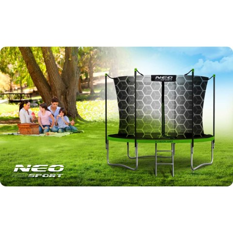 TRAMPOLINA OGRODOWA 8FT/252CM Z SIATKĄ WEWNĘTRZNĄ I DRABINKĄ NEO-SPORT